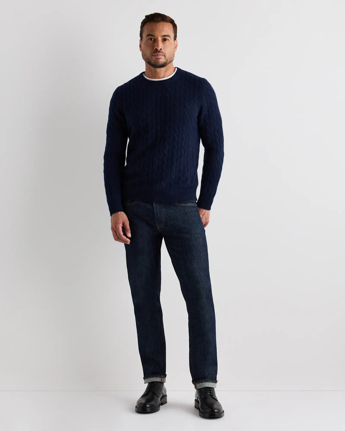 Mongolian Cashmere Classic Cable Crewneck Sweater - US 9410