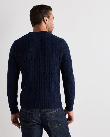Mongolian Cashmere Classic Cable Crewneck Sweater - US 9410