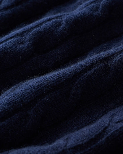 Mongolian Cashmere Classic Cable Crewneck Sweater - US 9410