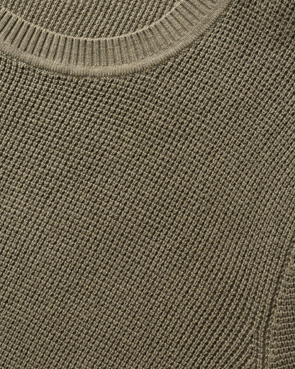 Organic Cotton Cashmere Waffle Crewneck Sweater - US 9242