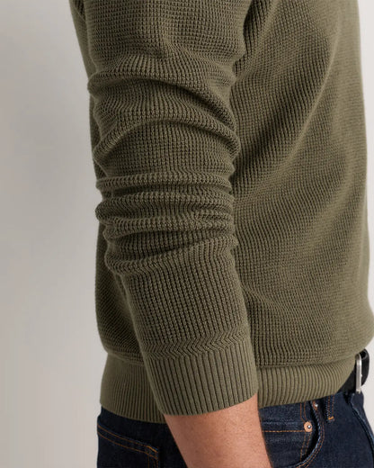 Organic Cotton Cashmere Waffle Crewneck Sweater - US 9242