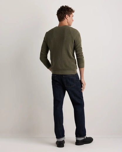 Organic Cotton Cashmere Waffle Crewneck Sweater - US 9242