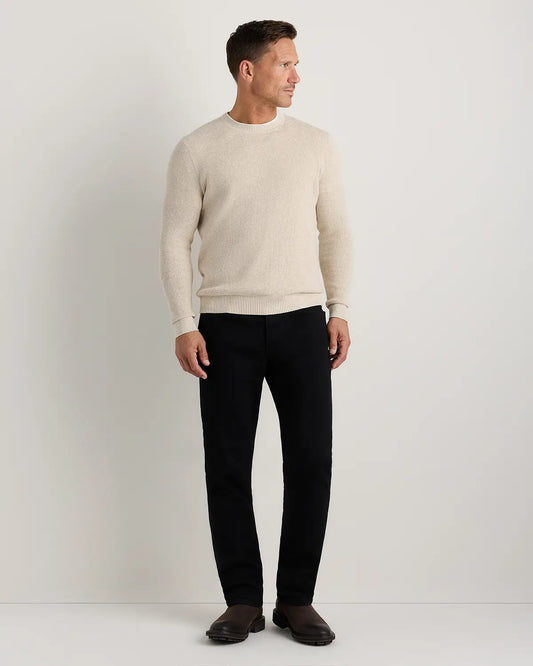Organic Cotton Cashmere Waffle Crewneck Sweater - US 9957