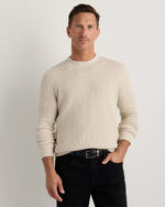 Organic Cotton Cashmere Waffle Crewneck Sweater - US 9957
