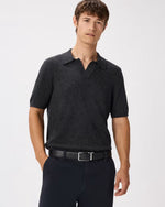 100% Mongolian Cashmere Johnny Collar Polo Sweater - US 3983