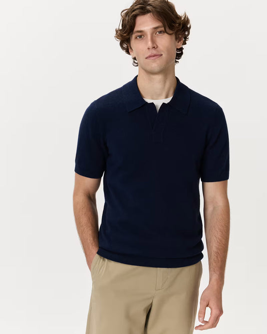 100% Mongolian Cashmere Johnny Collar Polo Sweater - US 1449