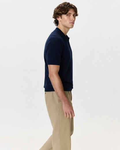 100% Mongolian Cashmere Johnny Collar Polo Sweater - US 1449