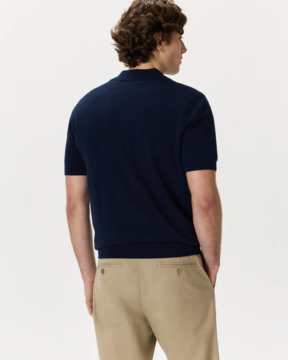 100% Mongolian Cashmere Johnny Collar Polo Sweater - US 1449