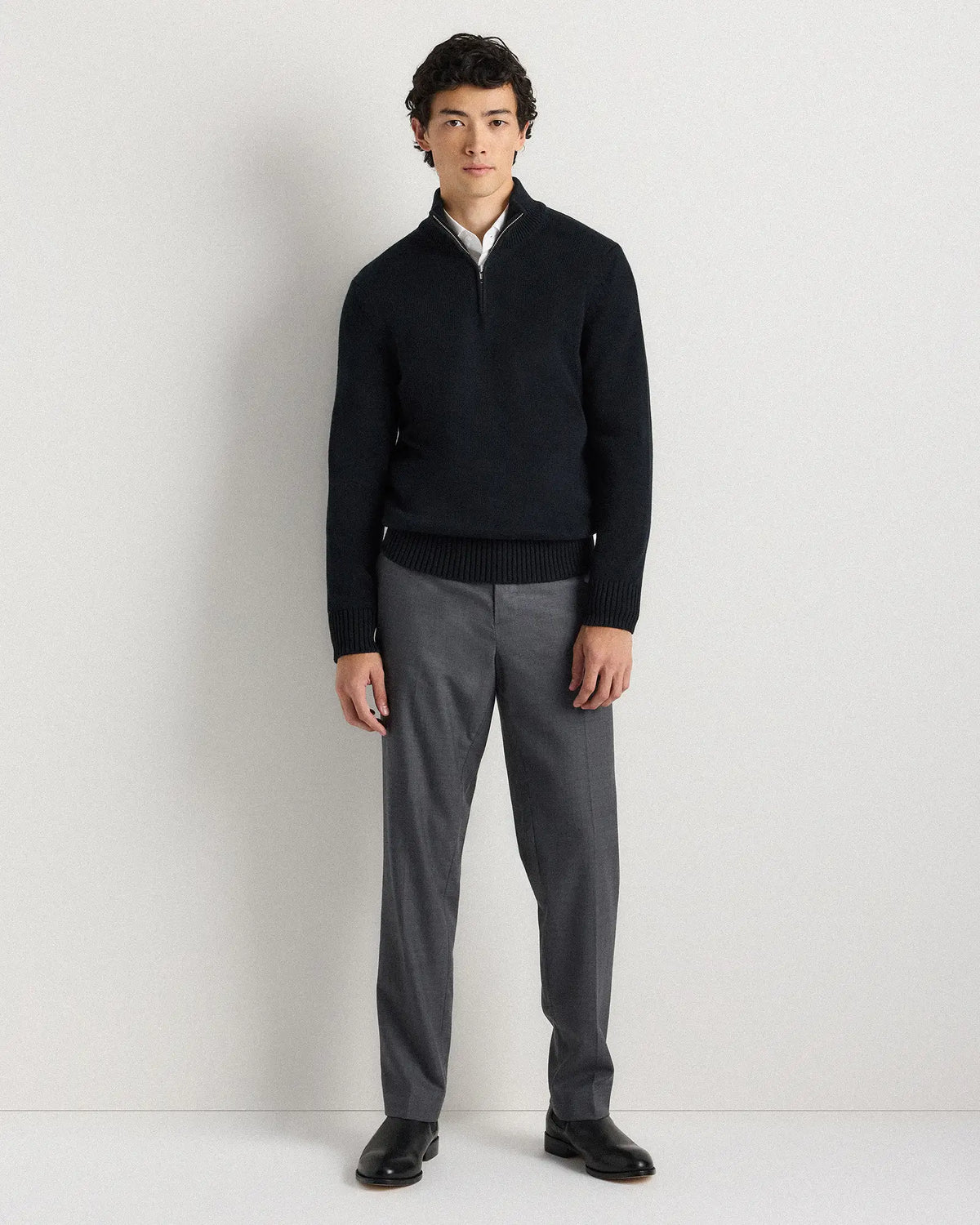 100% Organic Cotton Quarter-Zip Sweater - US 0462