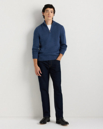 100% Organic Cotton Quarter-Zip Sweater - US 4609