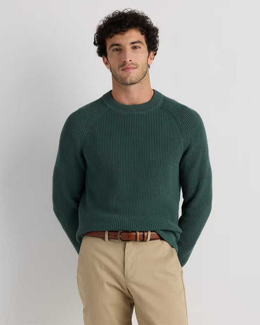 100% Organic Cotton Ribbed Crewneck Sweater - US 9428