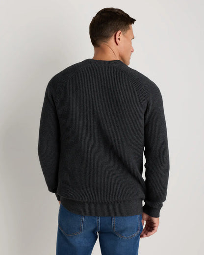 100% Organic Cotton Ribbed Crewneck Sweater - US 6944