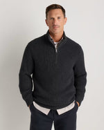 100% Organic Cotton Ribbed Quarter-Zip Sweater - US 2402