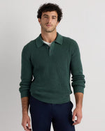 100% Organic Cotton Ribbed Polo Sweater - US 0900