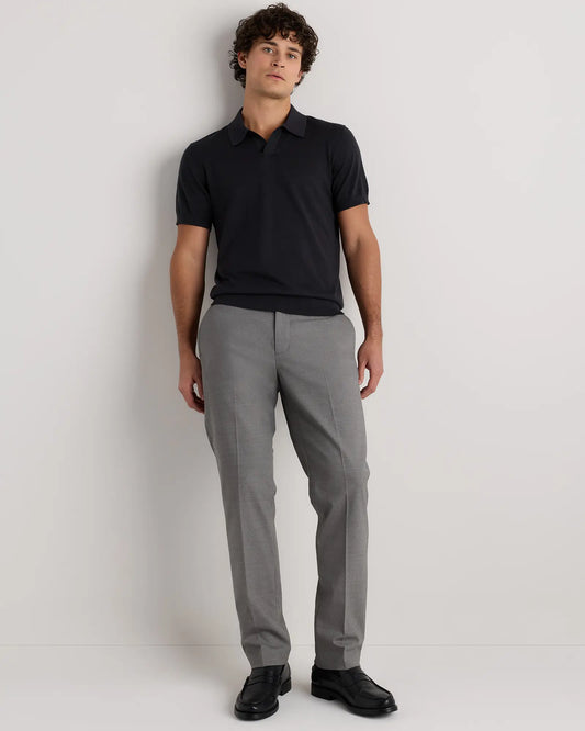 Cotton-Silk Johnny Collar Polo - US 8332