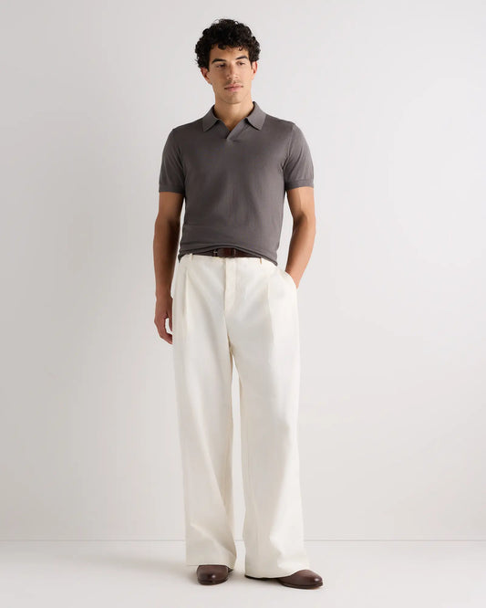 Cotton-Silk Johnny Collar Polo - US 5960