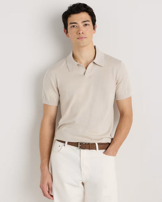 Cotton-Silk Johnny Collar Polo - US 7146