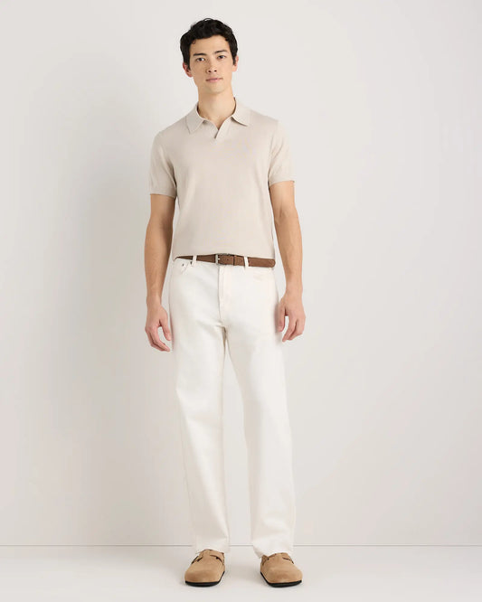 Cotton-Silk Johnny Collar Polo - US 7146