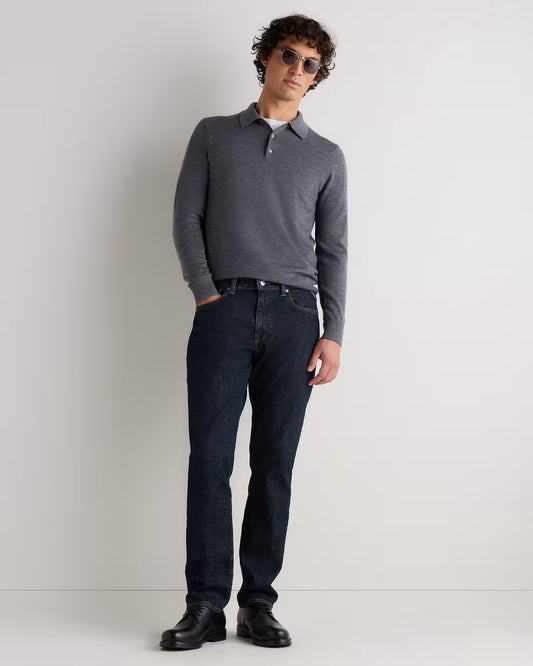 Worsted Merino Wool Polo Sweater - US 7895