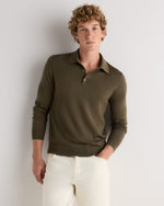 Worsted Merino Wool Polo Sweater - US 9350