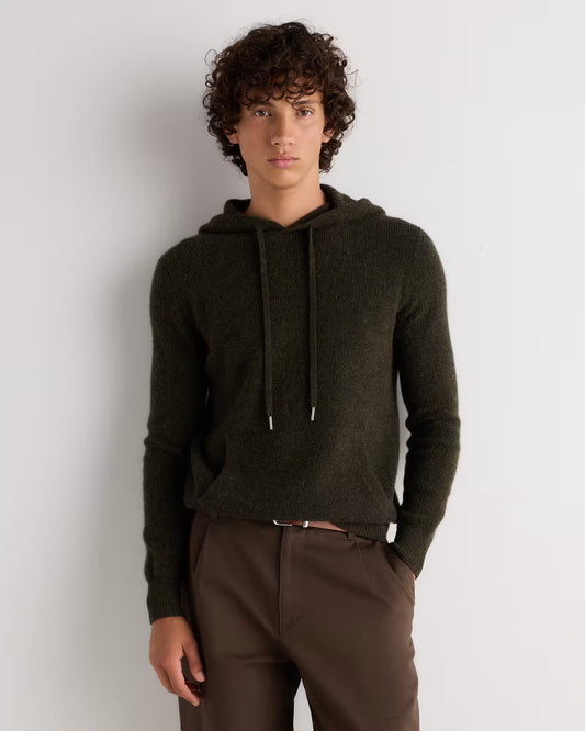 100% Mongolian Cashmere Waffle Hoodie - US 1506