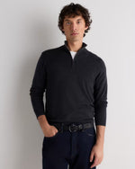Worsted Merino Wool Quarter Zip Sweater - US 0002