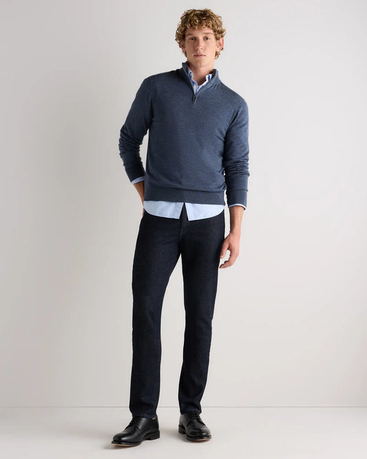 Worsted Merino Wool Quarter Zip Sweater - US 0408