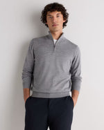 Worsted Merino Wool Quarter Zip Sweater - US 5925