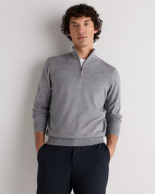 Worsted Merino Wool Quarter Zip Sweater - US 5925