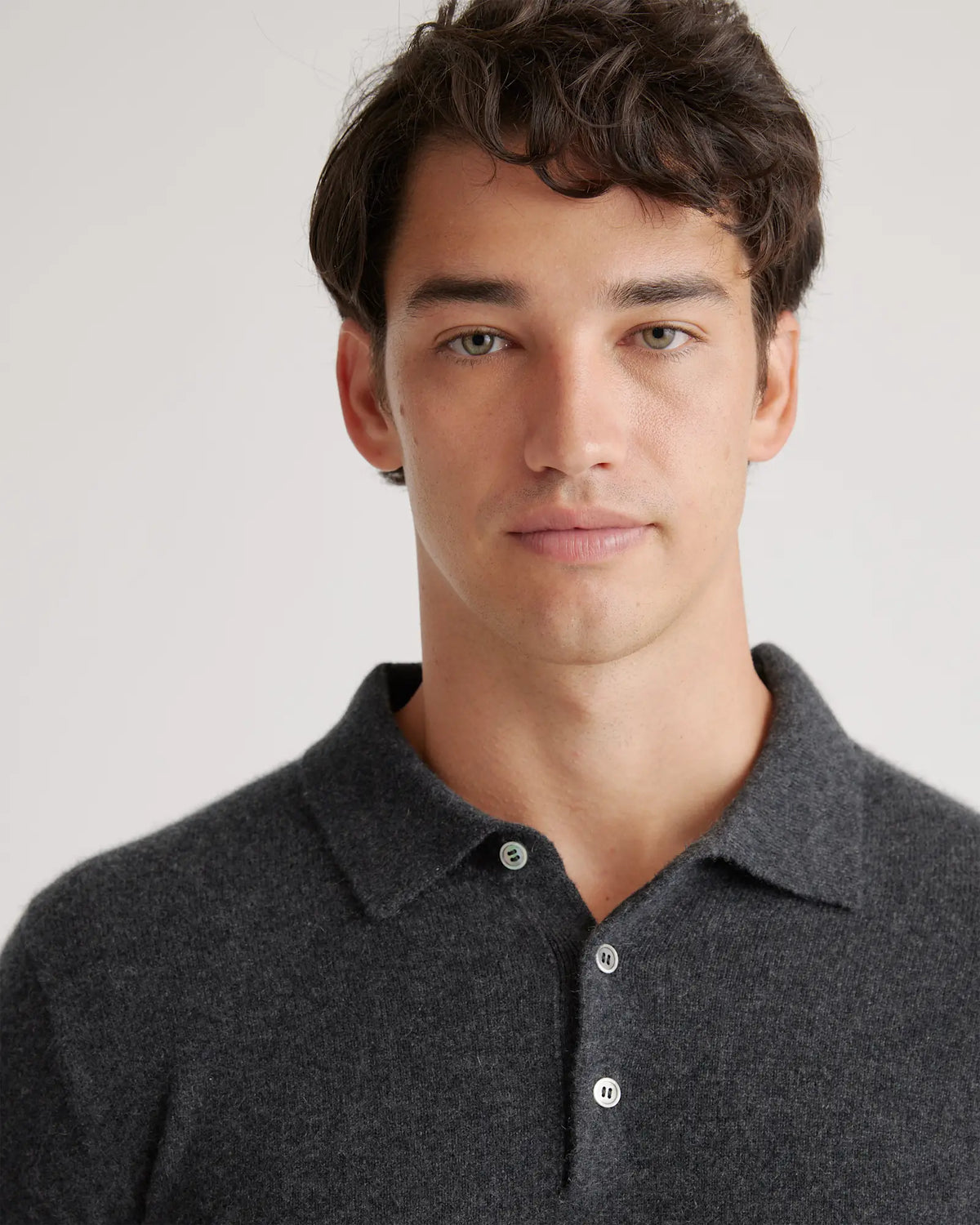 Mongolian Cashmere Polo Sweater - US 7446