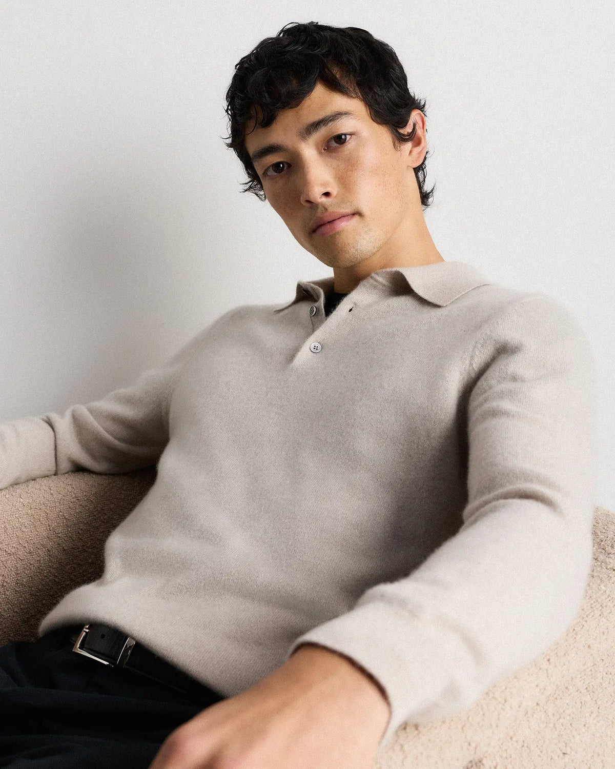 Mongolian Cashmere Polo Sweater - US 2513