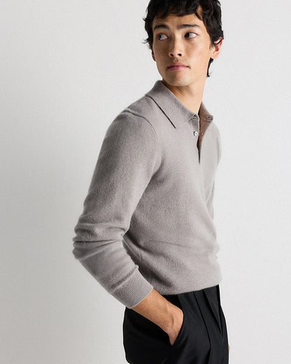 Mongolian Cashmere Polo Sweater - US 0465