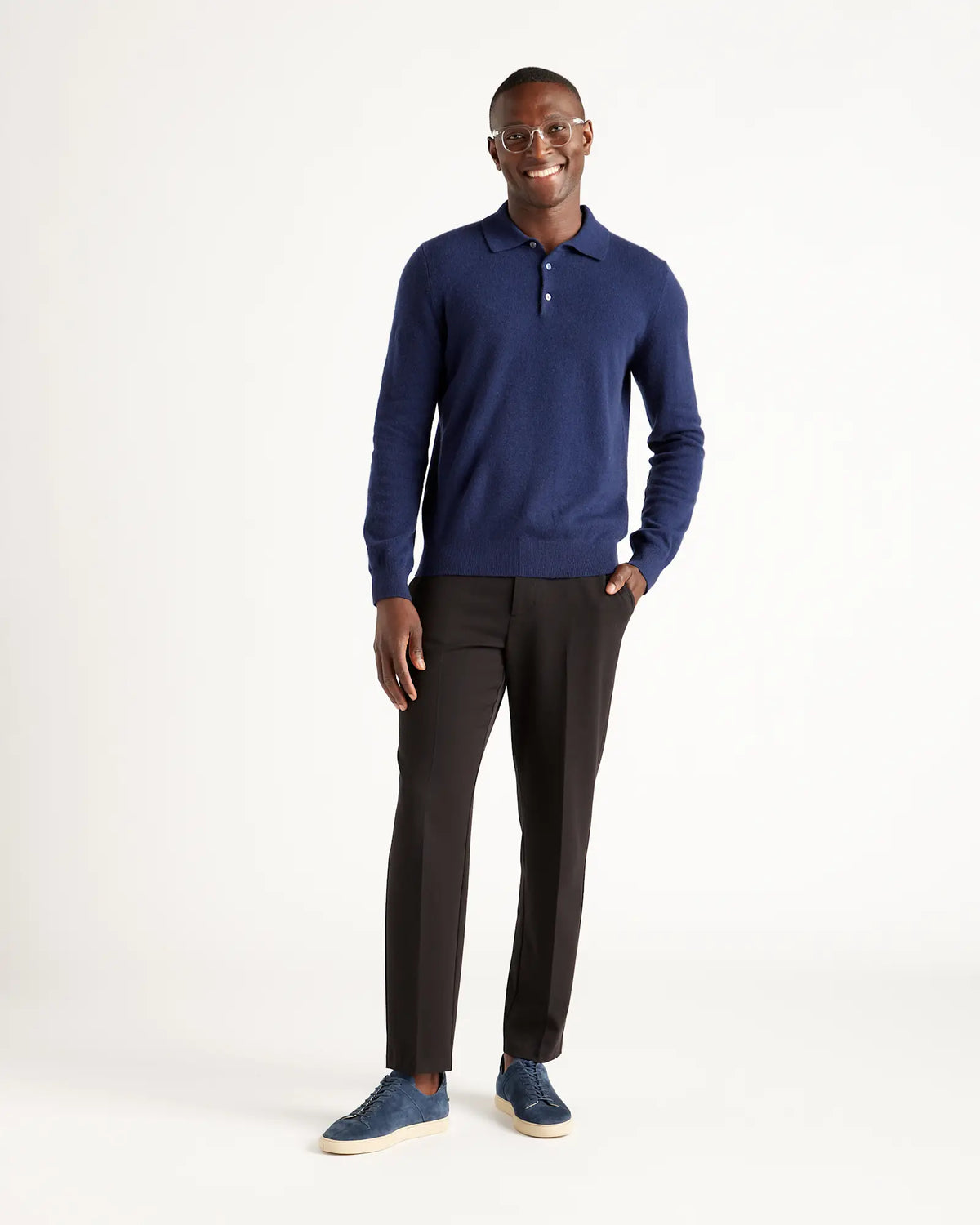 Mongolian Spring Cashmere Polo Sweater - US 1751