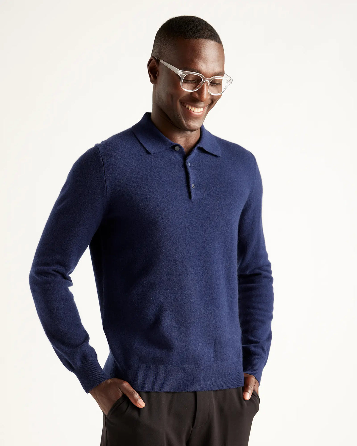 Mongolian Spring Cashmere Polo Sweater - US 1751