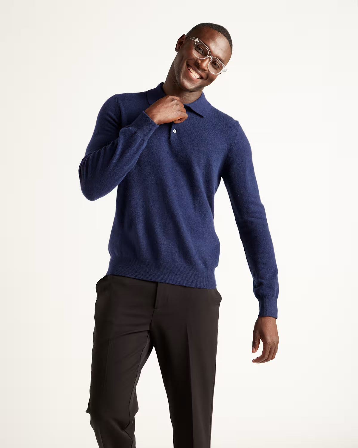 Mongolian Spring Cashmere Polo Sweater - US 1751