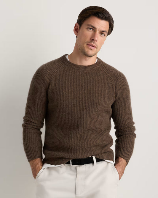Mongolian Cashmere Fisherman Crewneck Sweater - US 7518