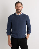 Mongolian Cashmere Fisherman Crewneck Sweater - US 8055
