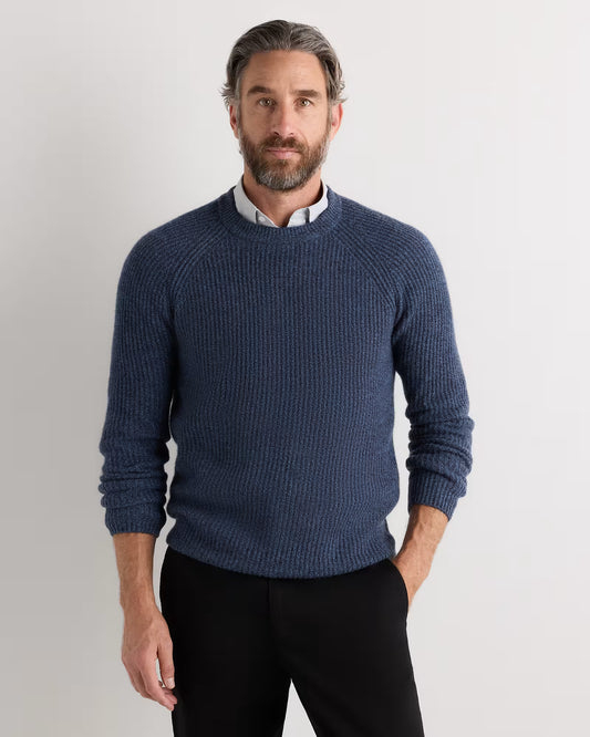 Mongolian Cashmere Fisherman Crewneck Sweater - US 8055