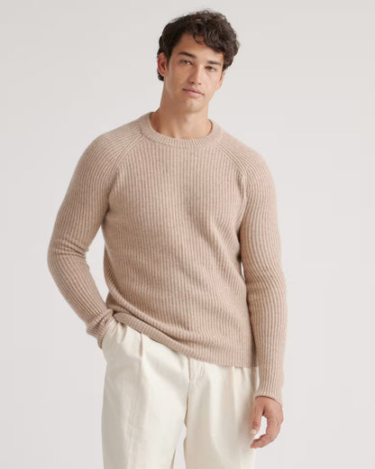 Mongolian Spring Cashmere Fisherman Crewneck Sweater - US 7823