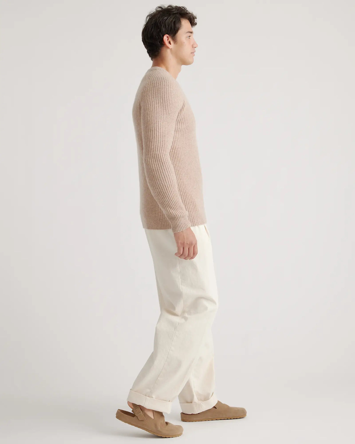 Mongolian Spring Cashmere Fisherman Crewneck Sweater - US 7823