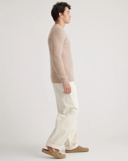 Mongolian Spring Cashmere Fisherman Crewneck Sweater - US 7823