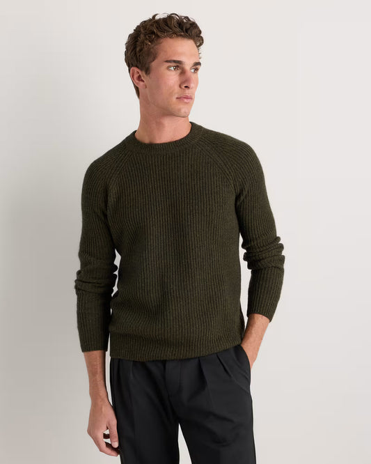 Mongolian Cashmere Fisherman Crewneck Sweater - US 7737