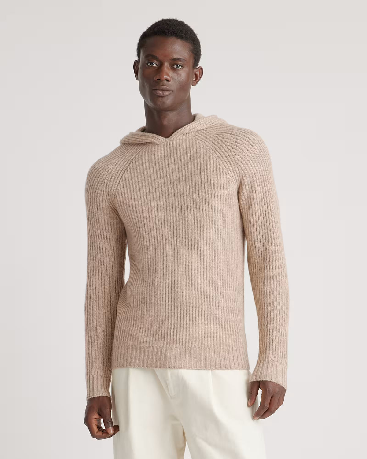 Mongolian Spring Cashmere Fisherman Pullover Hoodie - US 2260