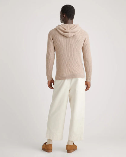 Mongolian Spring Cashmere Fisherman Pullover Hoodie - US 2260