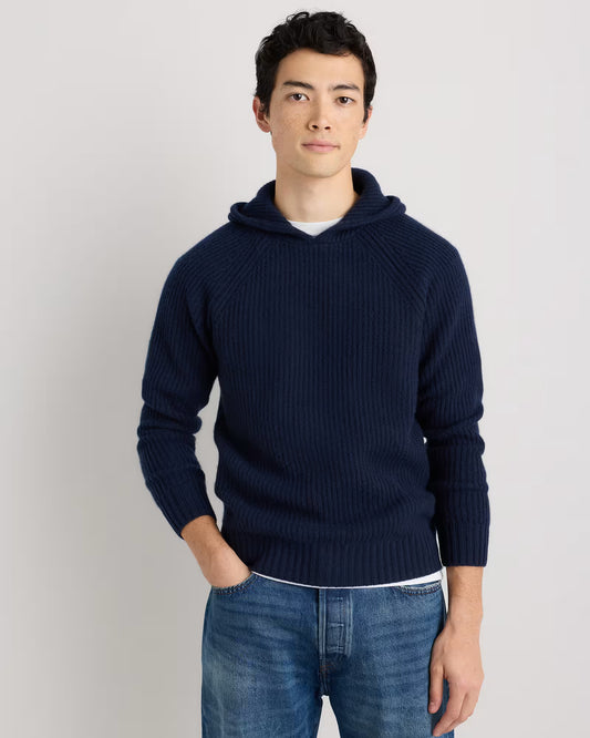 Mongolian Cashmere Fisherman Pullover Hoodie - US 5067