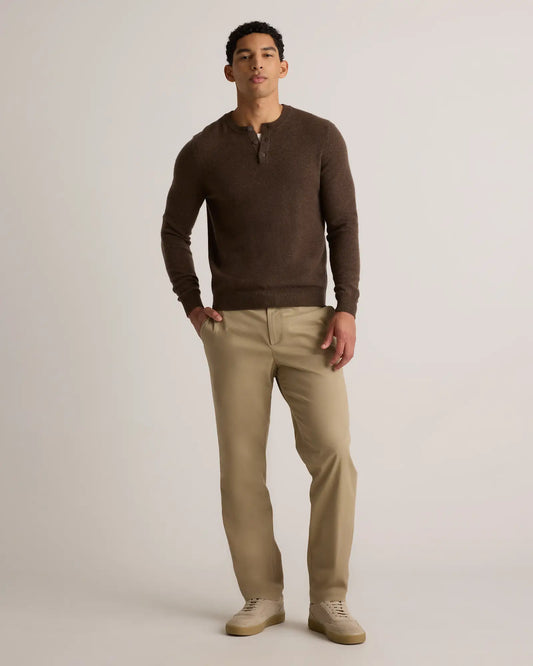 Mongolian Cashmere Henley Sweater - US 6908