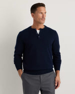 Mongolian Cashmere Henley Sweater - US 5642