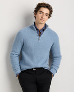 Mongolian Cashmere Fisherman Quarter Zip Sweater - US 4246