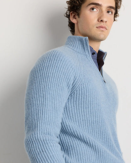 Mongolian Cashmere Fisherman Quarter Zip Sweater - US 4246