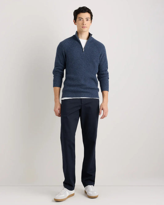 Mongolian Cashmere Fisherman Quarter Zip Sweater - US 3171